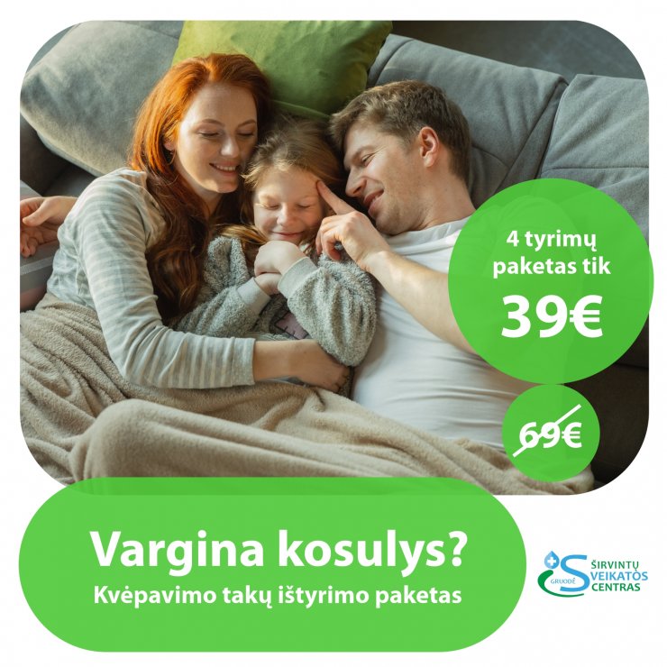 Vargina kosulys? Kvėpavimo takų ištyrimo paketas