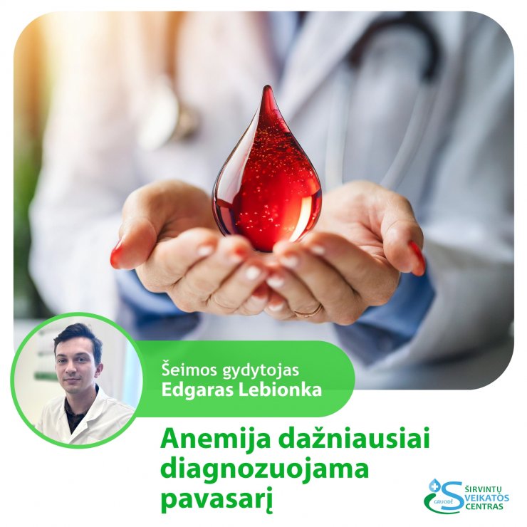 Anemija dažniausiai diagnozuojama pavasarį