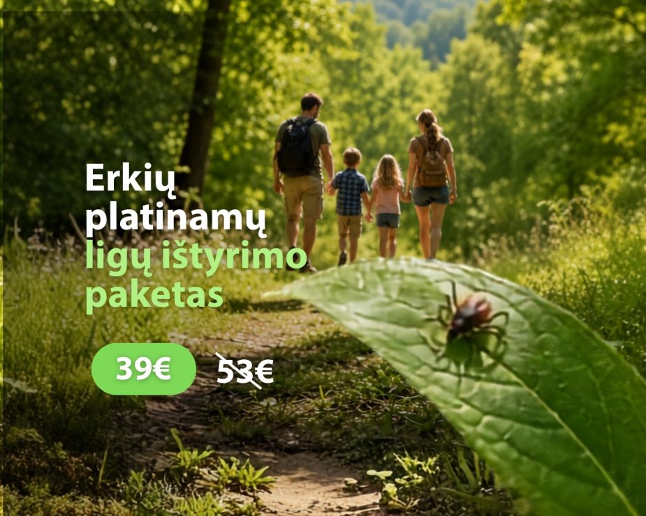 Erkių platinamų ligų ištyrimo paketas