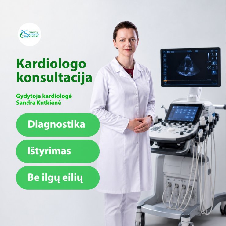 Kardiologo konsultacija - konsultacijos apmokamos PSDF lėšomis